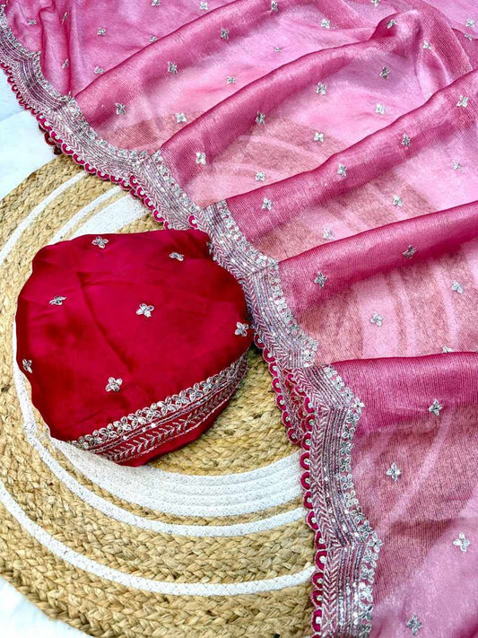 Sympy Sitara Rani Thread Embroidery Beautiful Saree