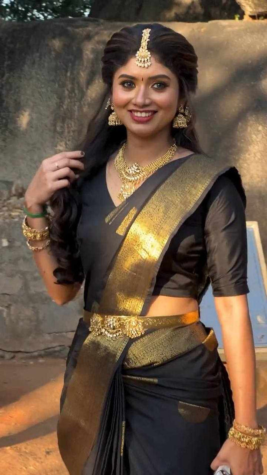 Sympy Soft Lichi Silk Saree