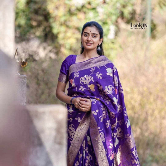 Sympy Soft Lichi Silk Saree