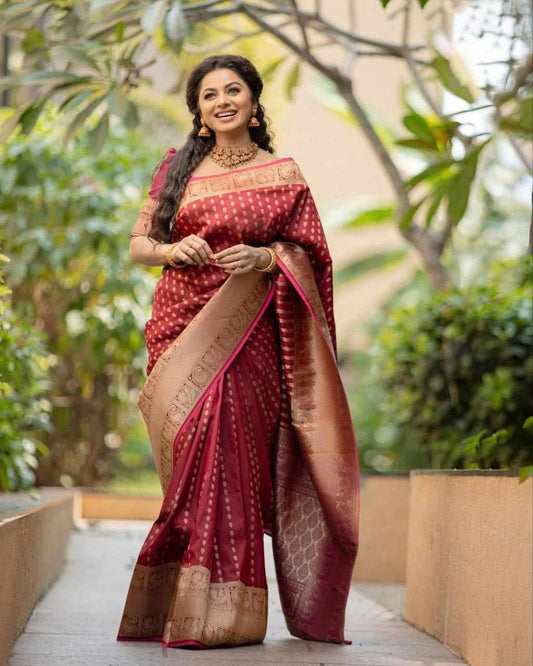 Sympy Soft Lichi Silk Saree