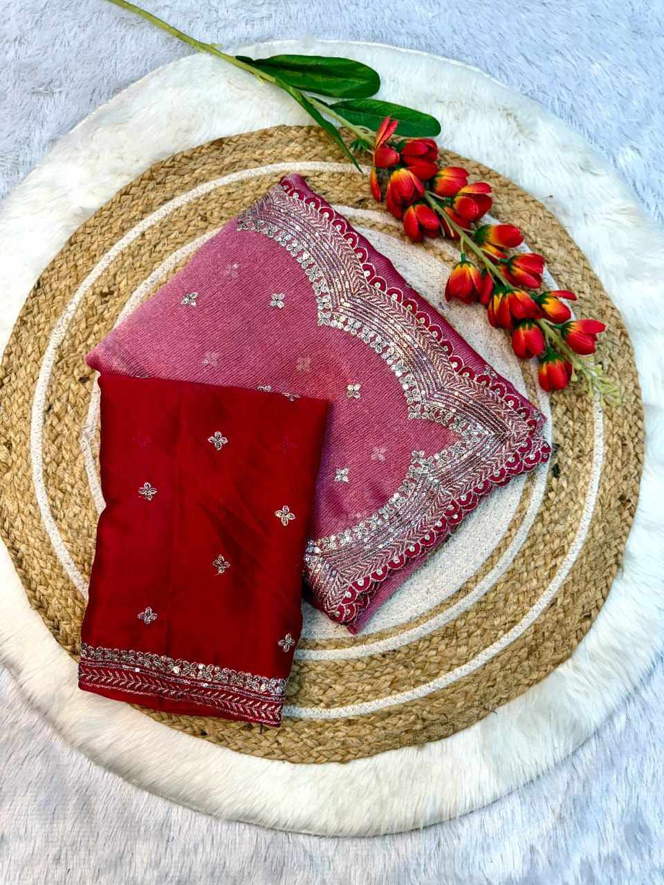 Sympy Sitara Rani Thread Embroidery Beautiful Saree